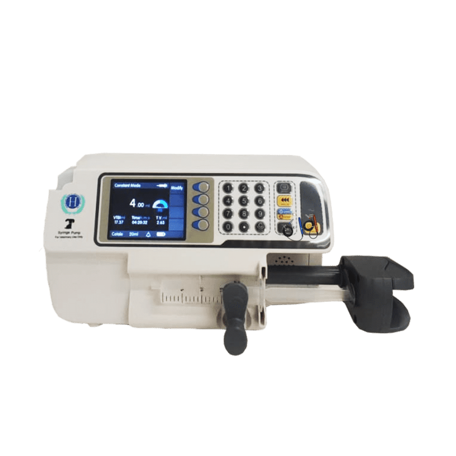 Aparelho de bomba de infusão veterinária.